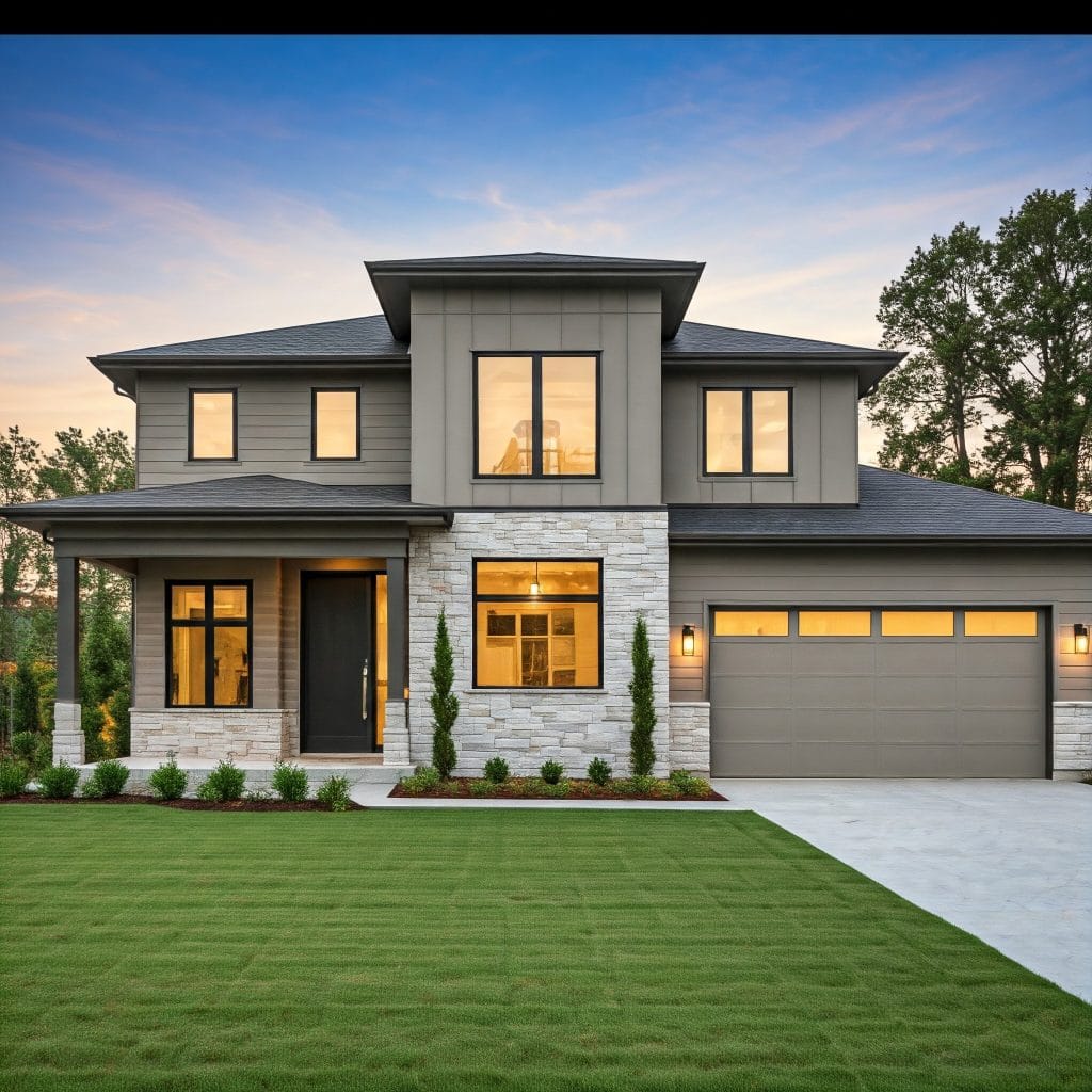 Modern custom home in Wasaga Beach showcasing the results of a successful tear down and rebuild project