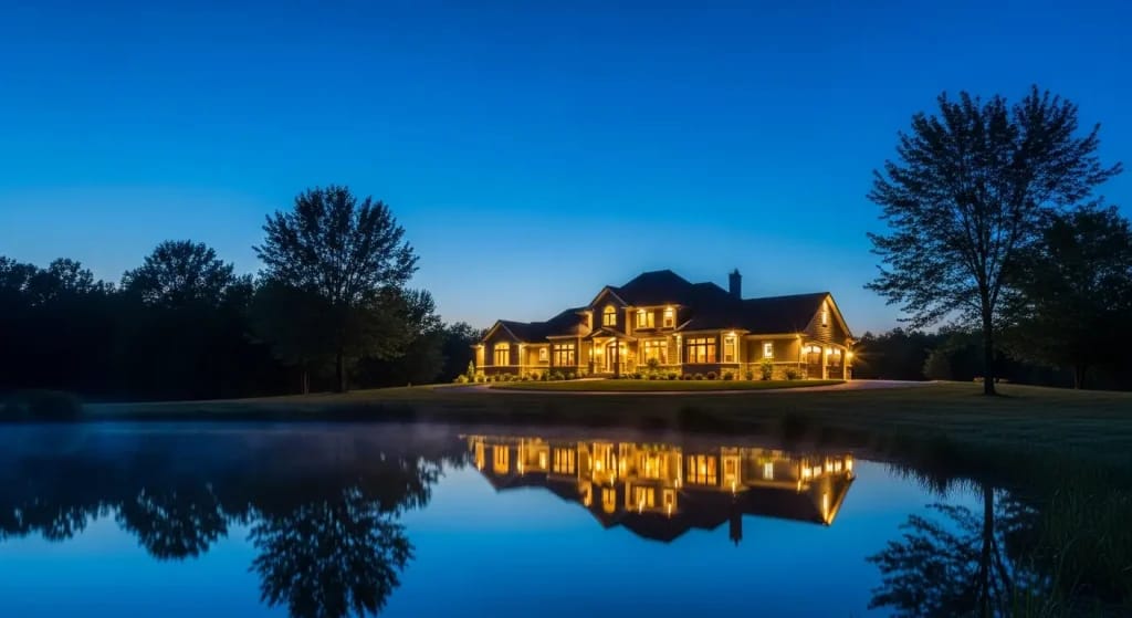 Completed luxury custom home in Simcoe County Ontario showing Tier 2 energy-efficient design