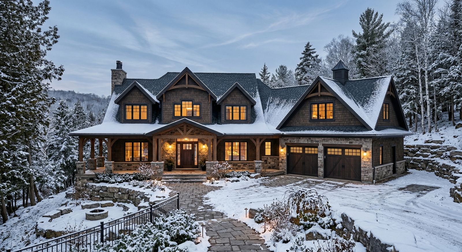 Custom chalet on the Blue Mountain escarpment by Mighton Construction