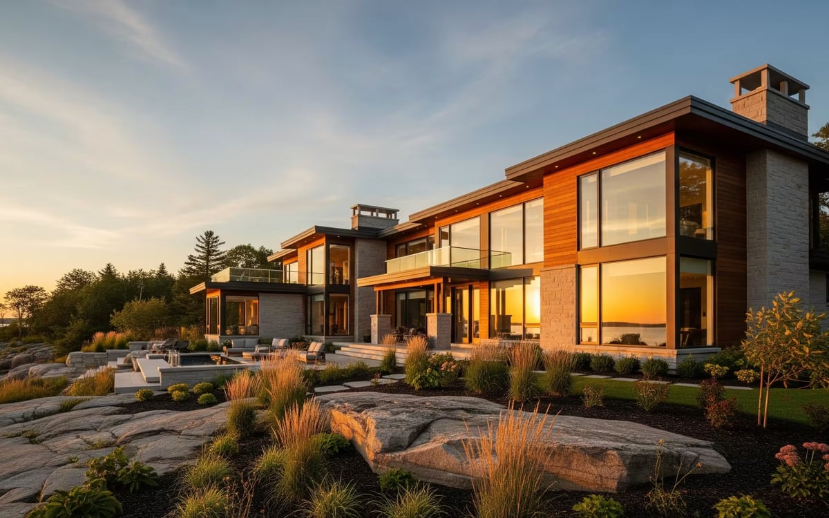 Custom home overlooking Georgian Bay near Blue Mountain by Mighton Construction