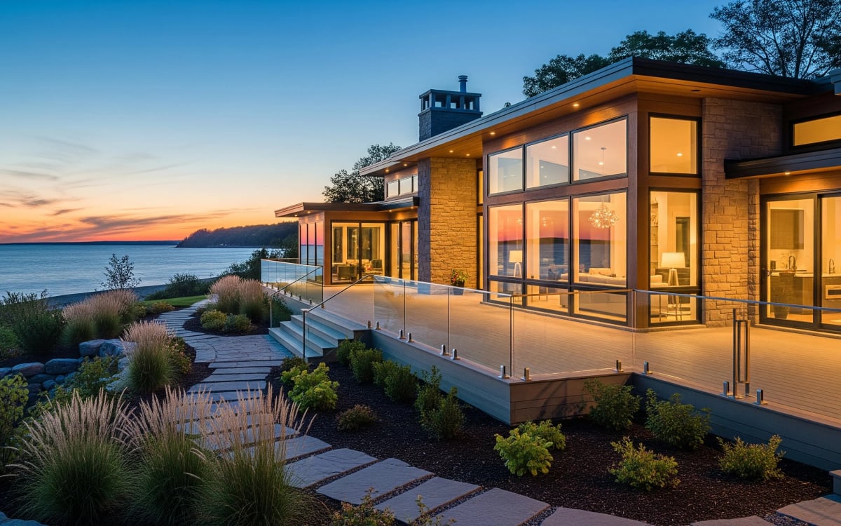 Premium custom home with mountain and bay views