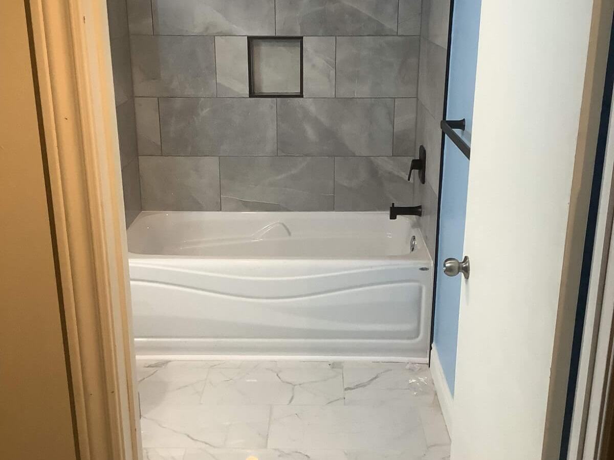 Bathroom renovation by Mighton Construction