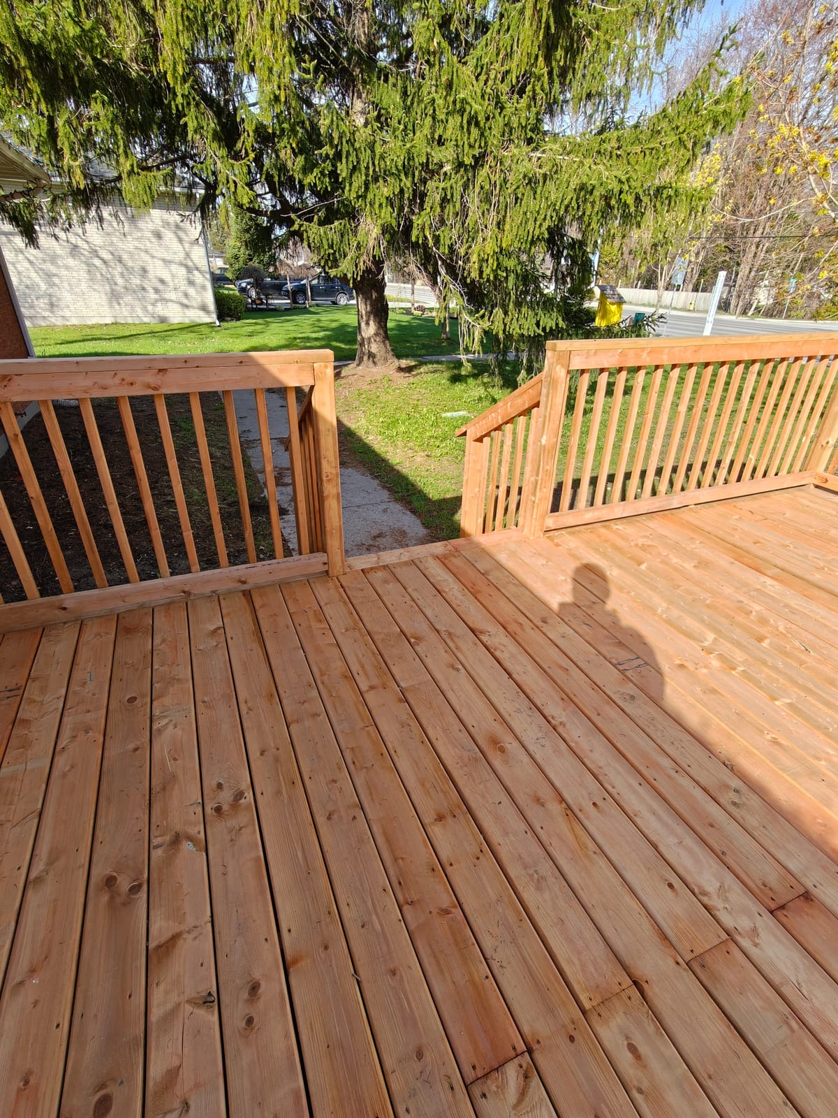 Deck guards and access opening at the Wasaga Beach Youth Centre deck